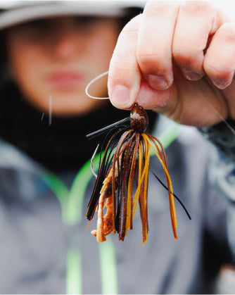 Woman holding bait